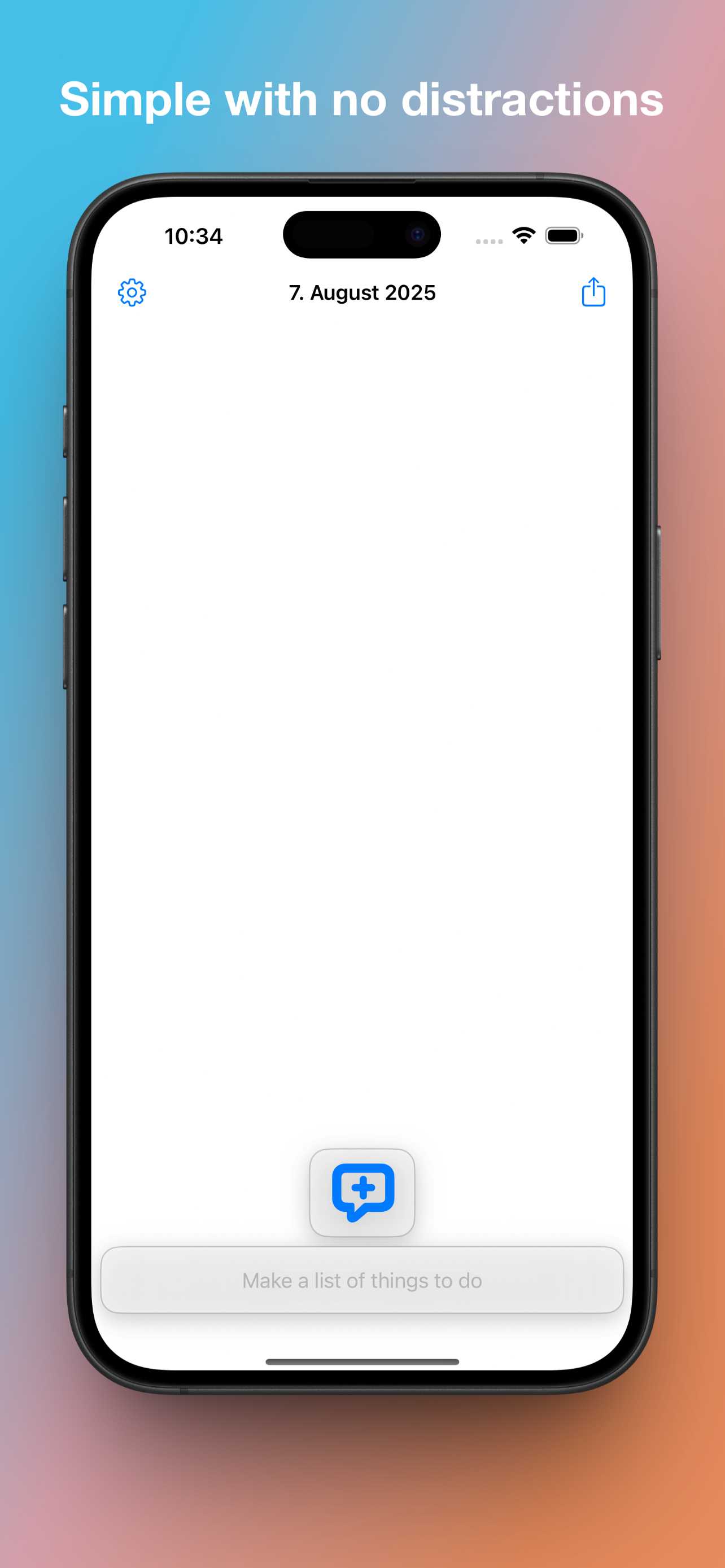 Simple5 screenshot 1 — main task list view